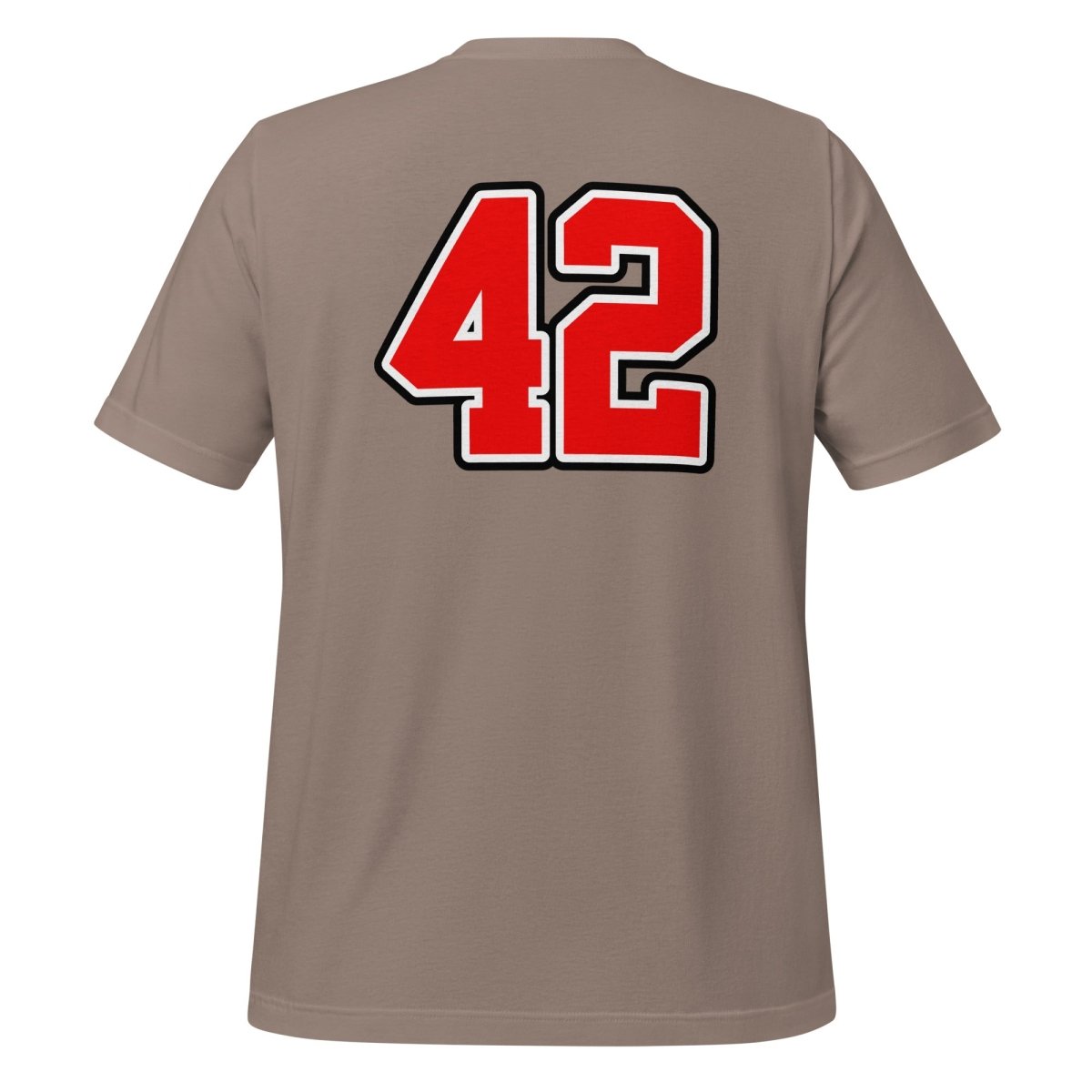 Product mockup photo of the Sportsball 42 T Shirt (unisex).