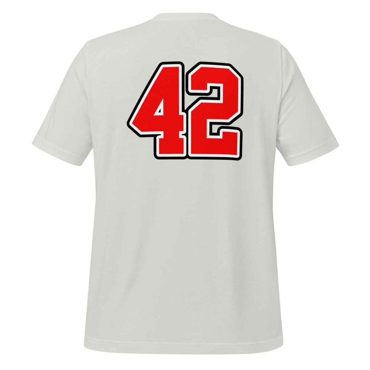Product mockup photo of the Sportsball 42 T Shirt (unisex).
