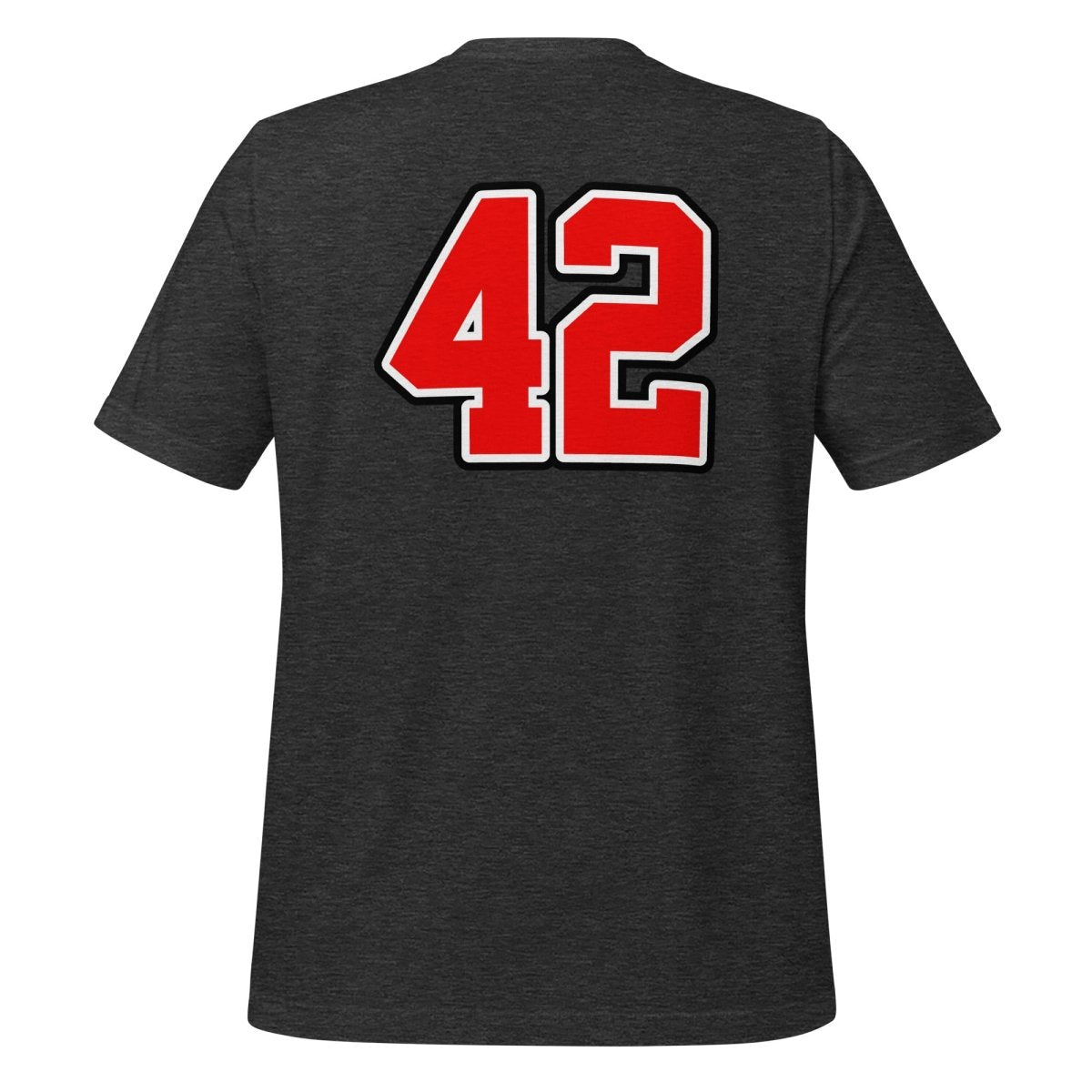 Product mockup photo of the Sportsball 42 T Shirt (unisex).