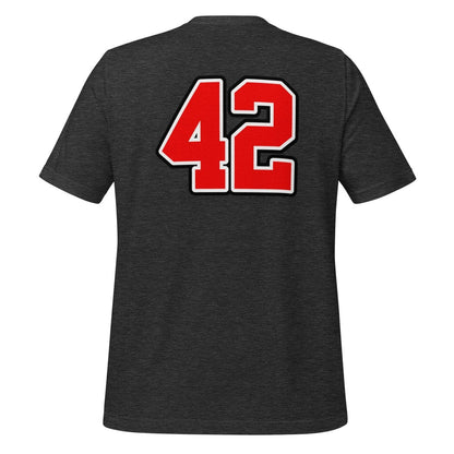 Product mockup photo of the Sportsball 42 T Shirt (unisex).