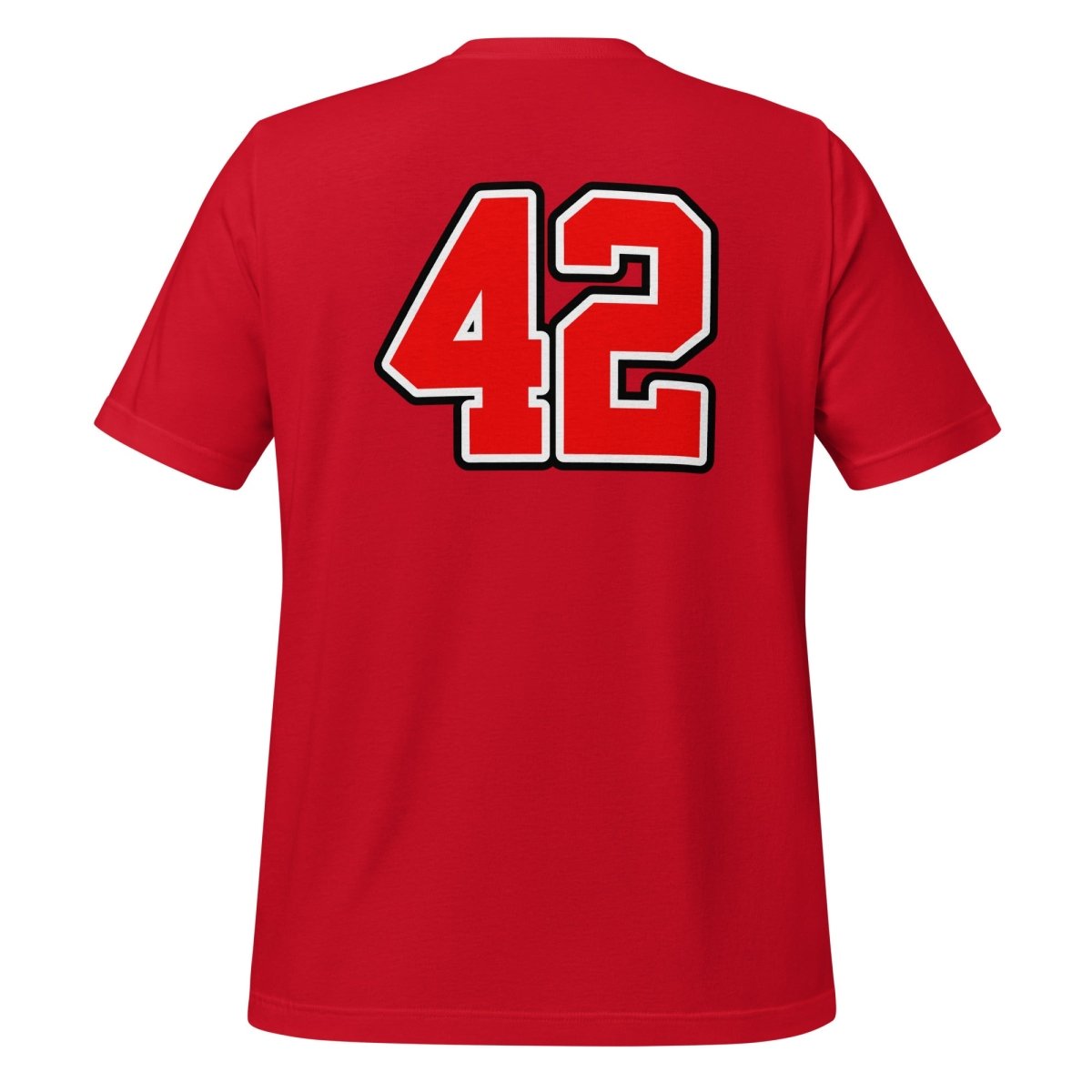 Product mockup photo of the Sportsball 42 T Shirt (unisex).