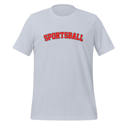 Product mockup photo of the Sportsball 42 T Shirt (unisex) Light Blue / M.