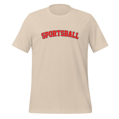 Product mockup photo of the Sportsball 42 T Shirt (unisex) Soft Cream / M.