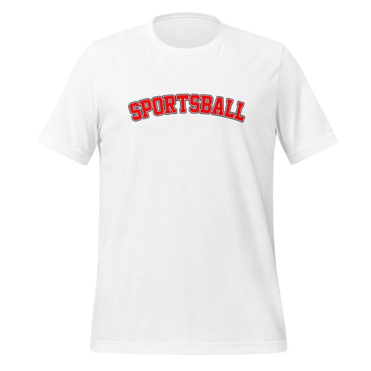 Product mockup photo of the Sportsball 42 T Shirt (unisex) White / M.