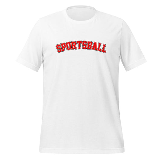 Product mockup photo of the Sportsball 42 T Shirt (unisex) White / M.