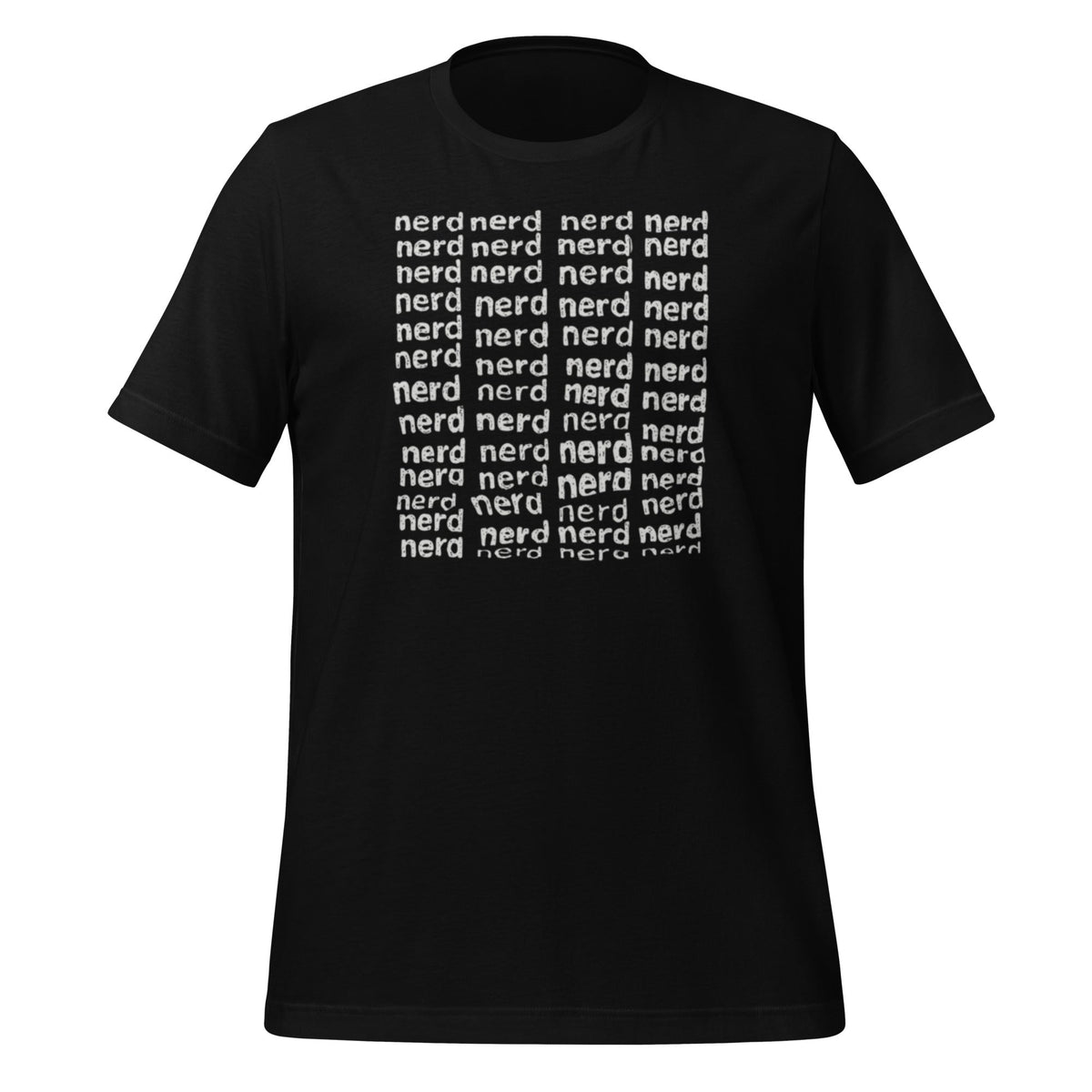Product mockup photo of the Square of Nerds T Shirt (unisex) Black / M.
