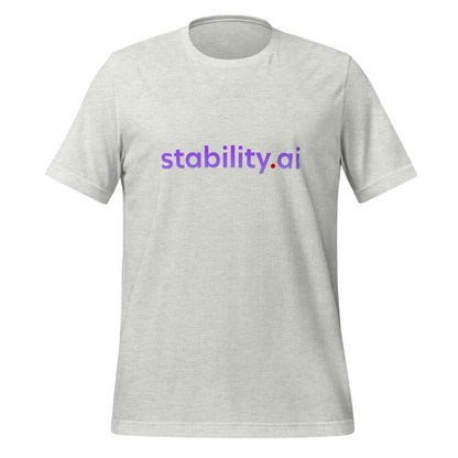 Product mockup photo of the Stability AI Logo T Shirt (unisex) Ash / M.