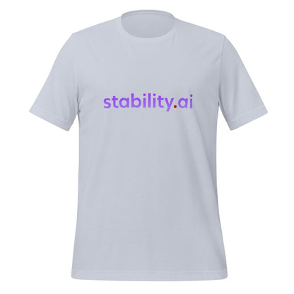 Product mockup photo of the Stability AI Logo T Shirt (unisex) Light Blue / M.
