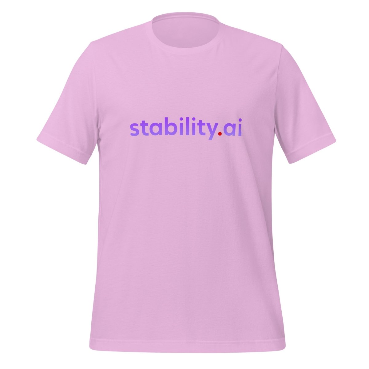 Product mockup photo of the Stability AI Logo T Shirt (unisex) Lilac / M.