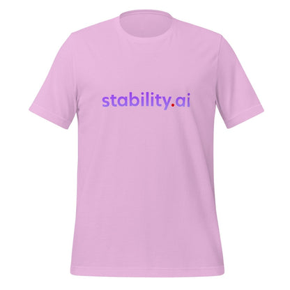 Product mockup photo of the Stability AI Logo T Shirt (unisex) Lilac / M.