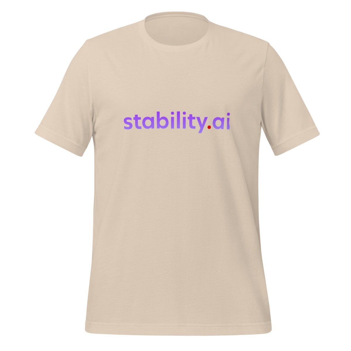 Product mockup photo of the Stability AI Logo T Shirt (unisex) Soft Cream / M.