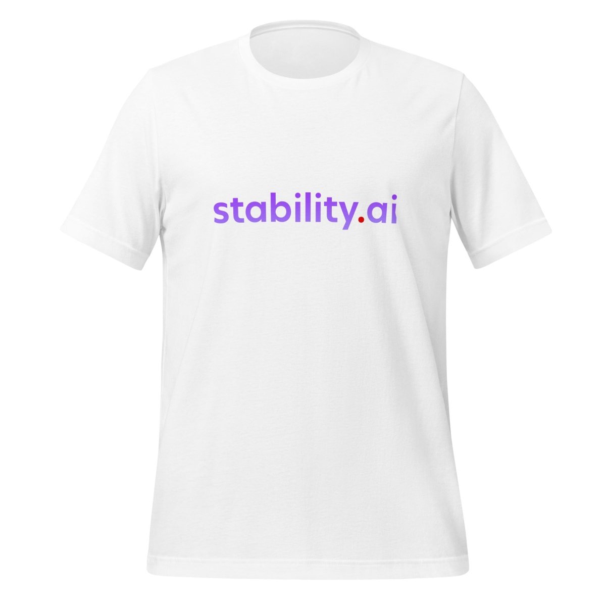 Product mockup photo of the Stability AI Logo T Shirt (unisex) White / M.