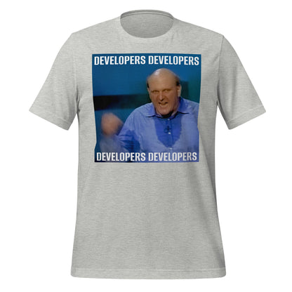 Image of the Steve Ballmer Developers x 4 T-Shirt (unisex) Athletic Heather / M.