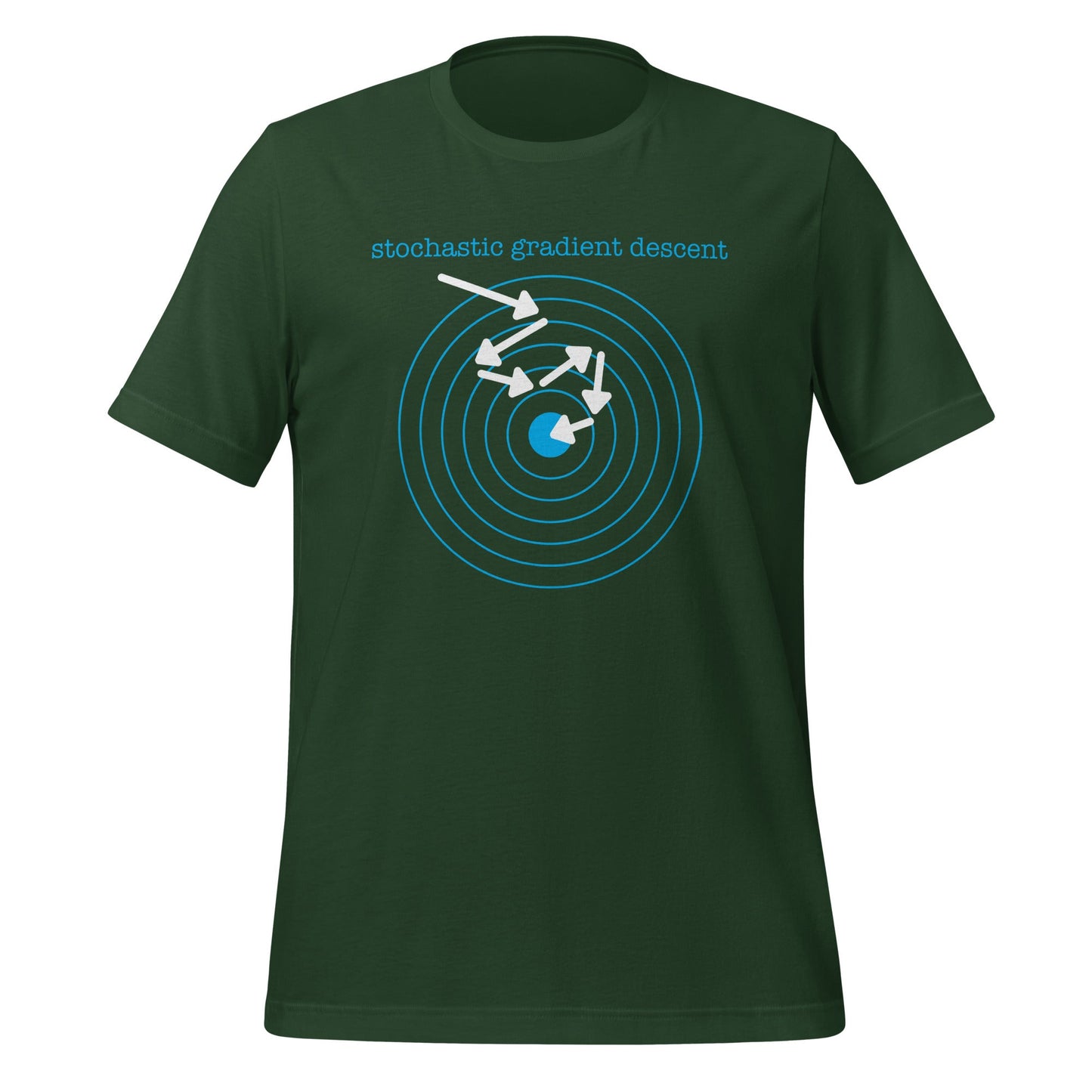 Image of the Stochastic Gradient Descent T-Shirt (unisex) Forest / M.