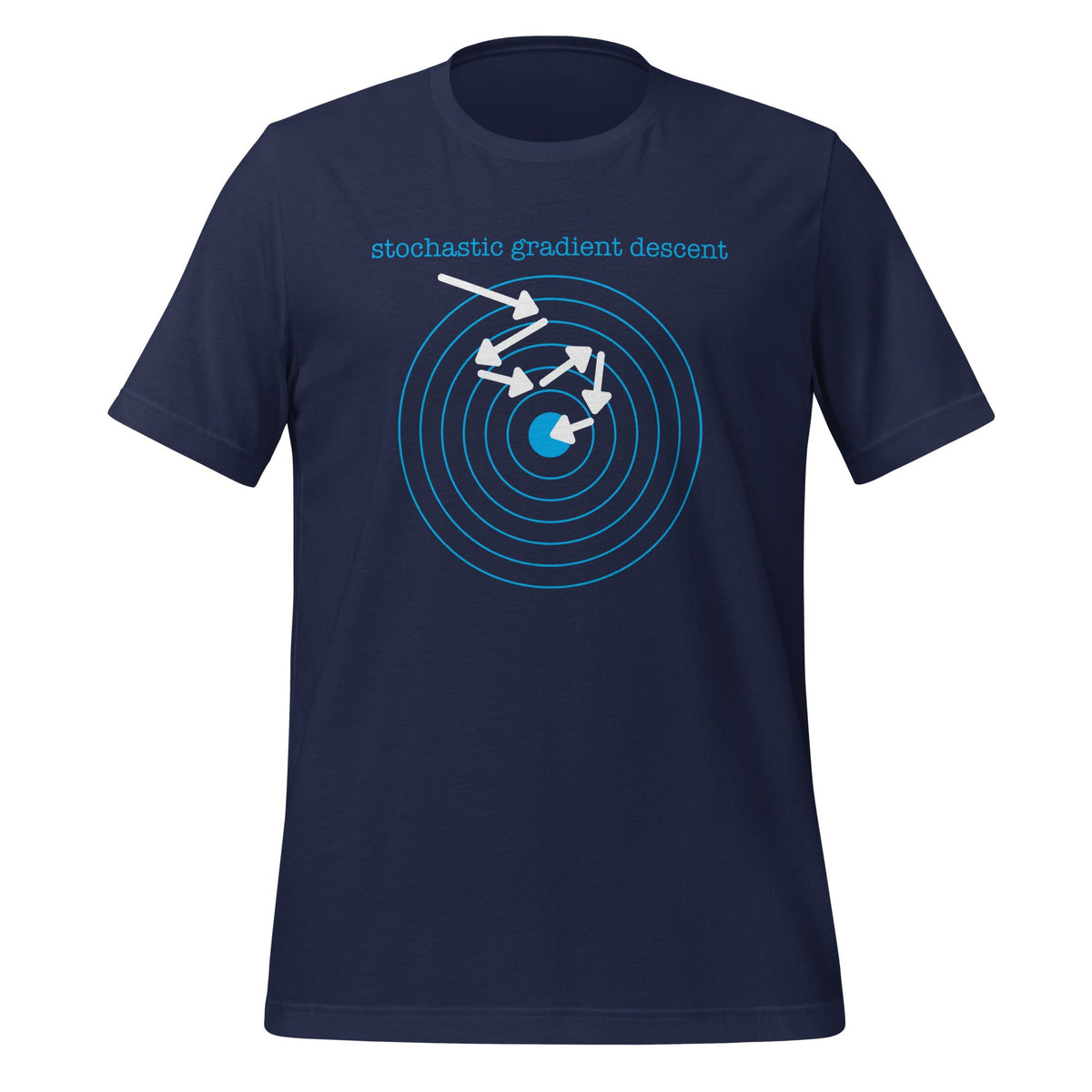 Image of the Stochastic Gradient Descent T-Shirt (unisex) Navy / M.
