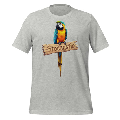 Mockup image of the Stochastic Parrot T Shirt 4 (unisex) Athletic Heather / M.