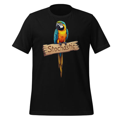 Mockup image of the Stochastic Parrot T Shirt 4 (unisex) Black / M.