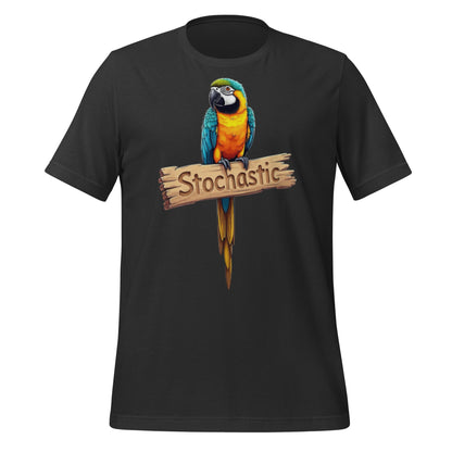 Mockup image of the Stochastic Parrot T Shirt 4 (unisex) Dark Grey / M.