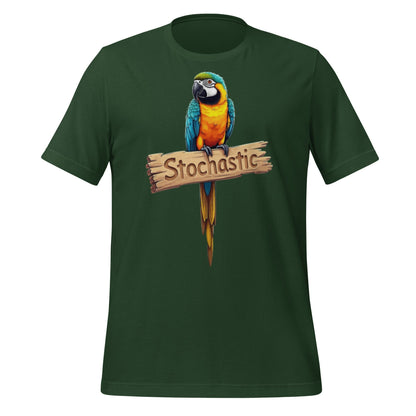 Mockup image of the Stochastic Parrot T Shirt 4 (unisex) Forest / M.