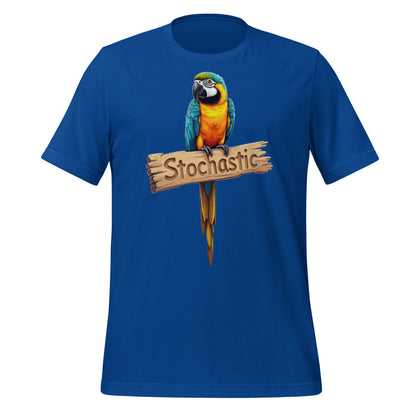 Mockup image of the Stochastic Parrot T Shirt 4 (unisex) True Royal / M.