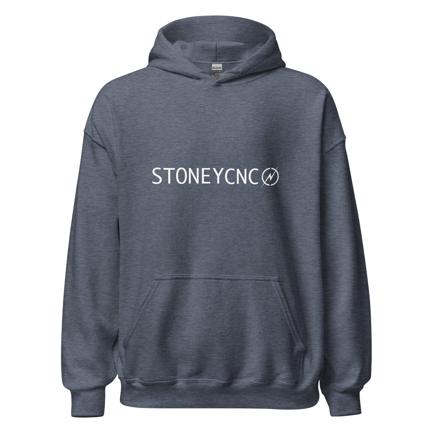 Image of the Stoney CNC Logo Hoodie (unisex) Heather Sport Dark Navy / M.