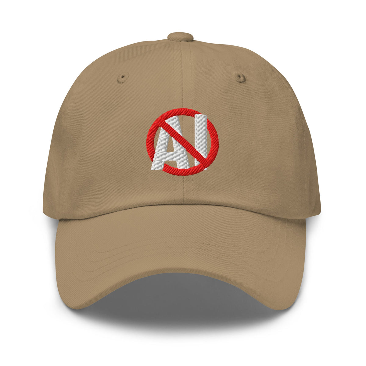 Image of the Stop AI Cap Khaki.