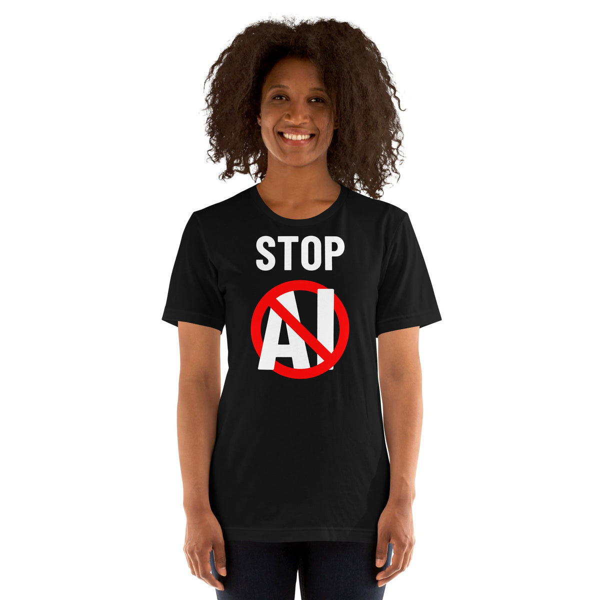 Image of the Stop AI T-Shirt 2 (unisex).