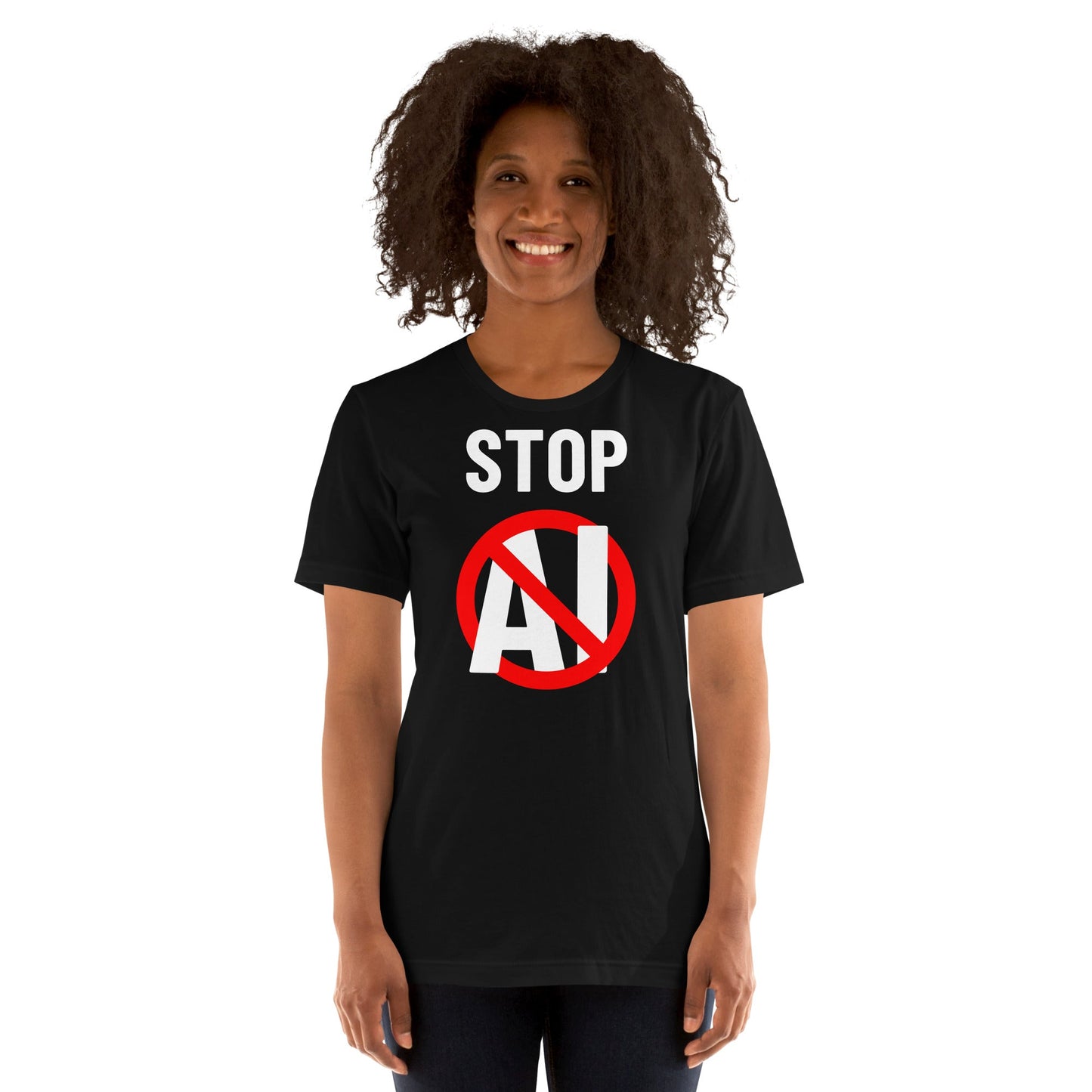 Image of the Stop AI T-Shirt 2 (unisex).