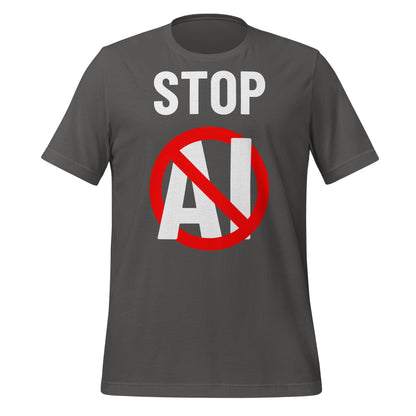 Image of the Stop AI T-Shirt 2 (unisex) Asphalt / M.