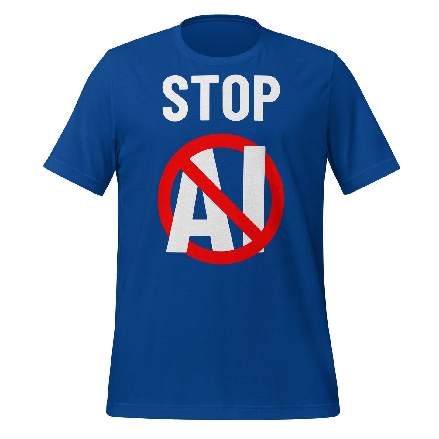 Image of the Stop AI T-Shirt 2 (unisex) True Royal / M.