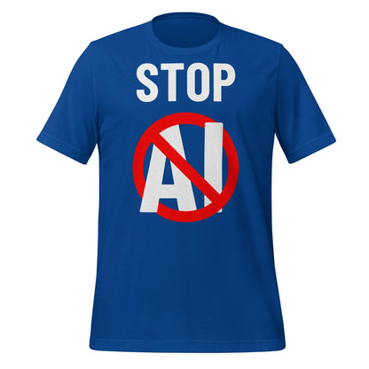 Image of the Stop AI T-Shirt 2 (unisex) True Royal / M.