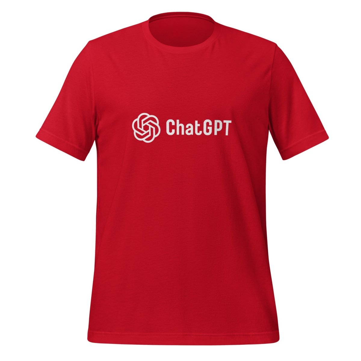 Image of the Stylized ChatGPT Logo T-Shirt (unisex) Red / M.