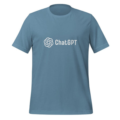 Image of the Stylized ChatGPT Logo T-Shirt (unisex) Steel Blue / M.