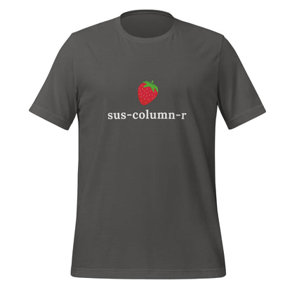 Image of the sus-column-r Strawberry T-Shirt (unisex) Asphalt / M.