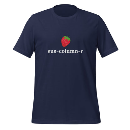 Image of the sus-column-r Strawberry T-Shirt (unisex) Navy / M.