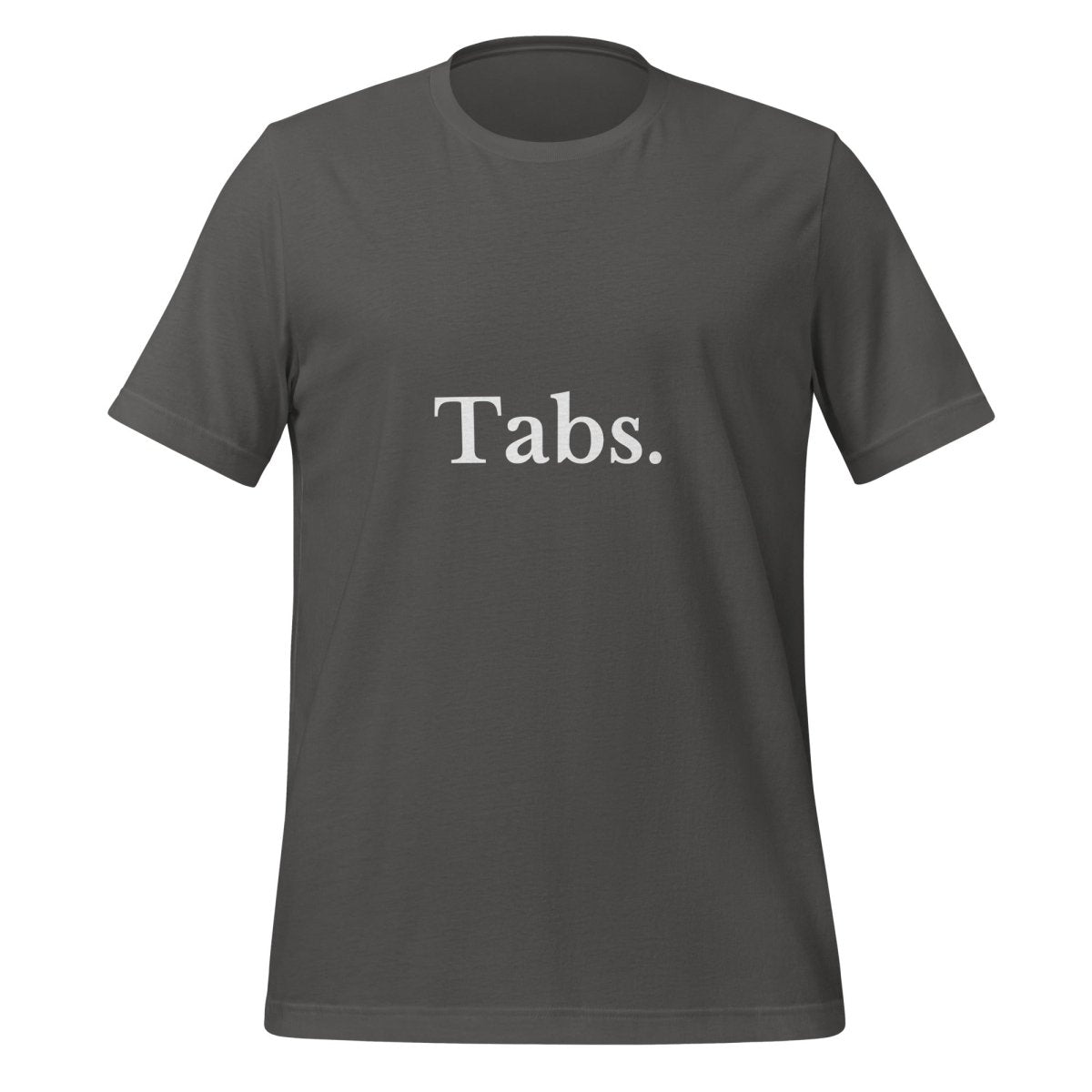 Product mockup photo of the Tabs T Shirt (unisex) Asphalt / M.