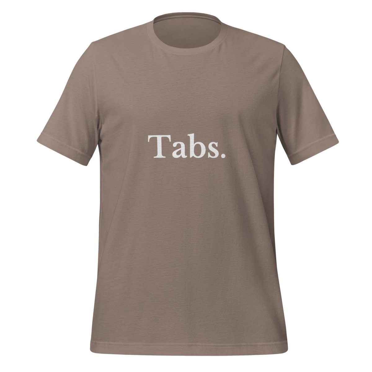 Product mockup photo of the Tabs T Shirt (unisex) Pebble / M.
