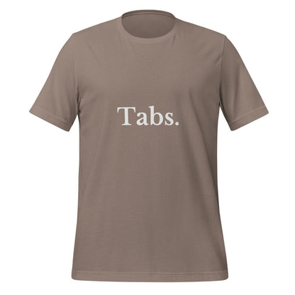 Product mockup photo of the Tabs T Shirt (unisex) Pebble / M.