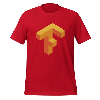 Product mockup photo of the TensorFlow 1 Icon T Shirt (unisex) Red / M.
