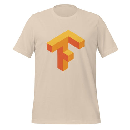 Product mockup photo of the TensorFlow 1 Icon T Shirt (unisex) Soft Cream / M.