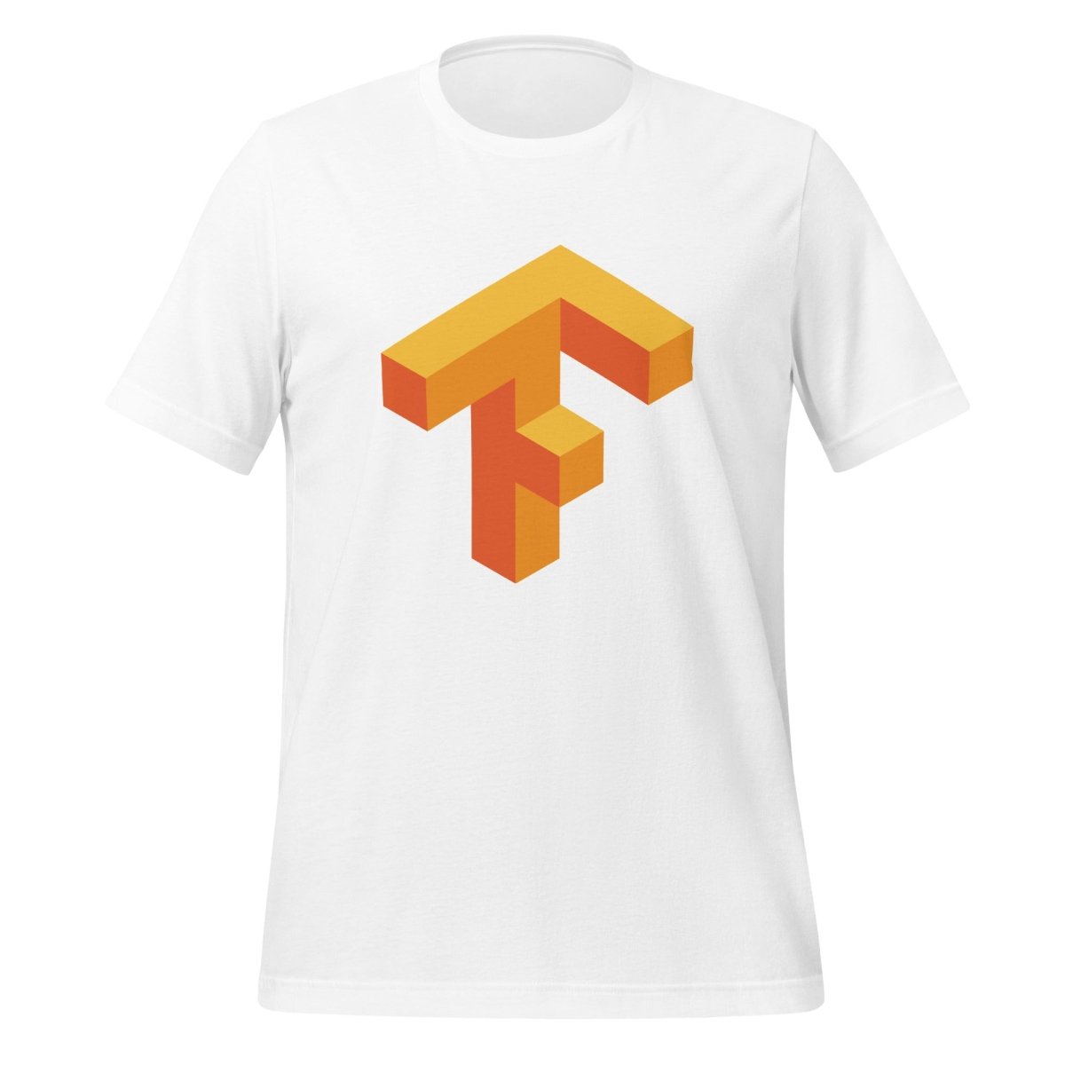 Product mockup photo of the TensorFlow 1 Icon T Shirt (unisex) White / M.