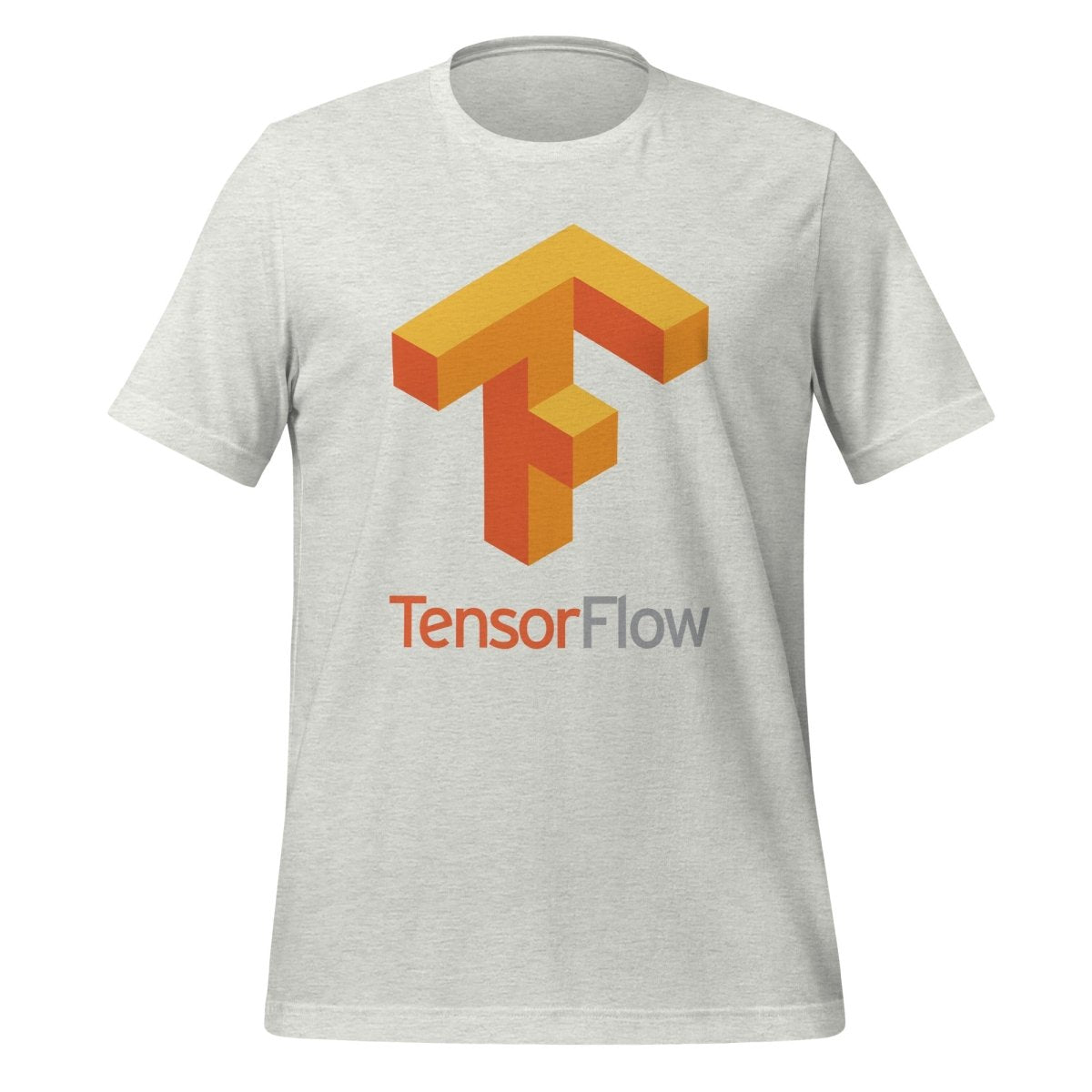 Image of the TensorFlow 1 Large Stacked Logo T-Shirt (unisex) Ash / M.
