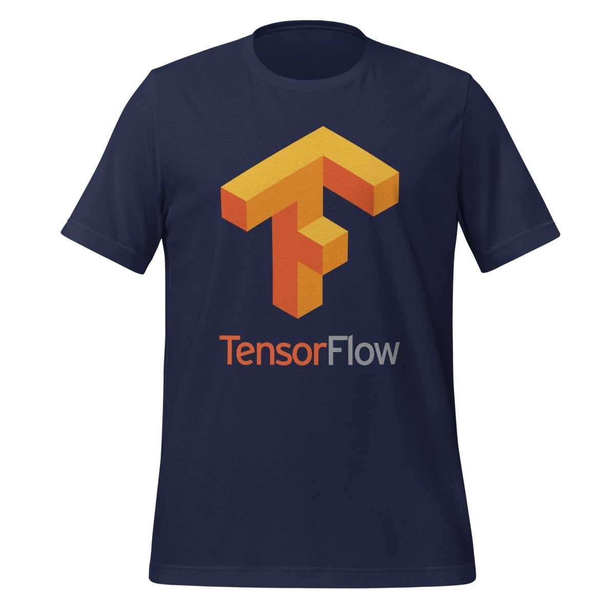 Image of the TensorFlow 1 Large Stacked Logo T-Shirt (unisex) Navy / M.