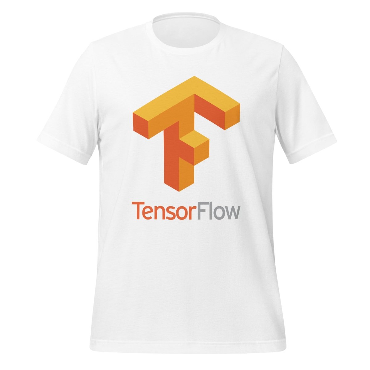 Image of the TensorFlow 1 Large Stacked Logo T-Shirt (unisex) White / M.