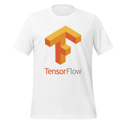 Image of the TensorFlow 1 Large Stacked Logo T-Shirt (unisex) White / M.
