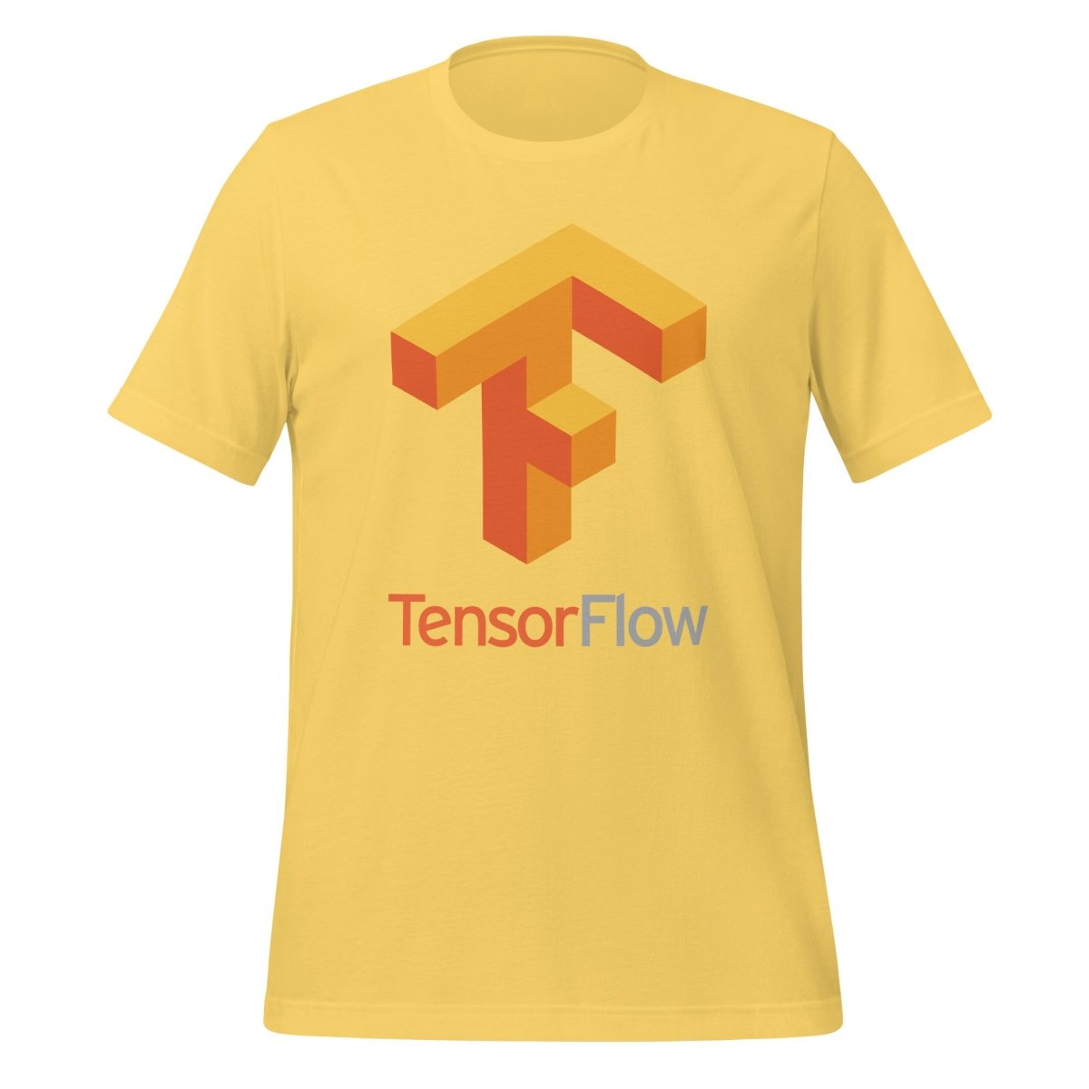 Image of the TensorFlow 1 Large Stacked Logo T-Shirt (unisex) Yellow / M.