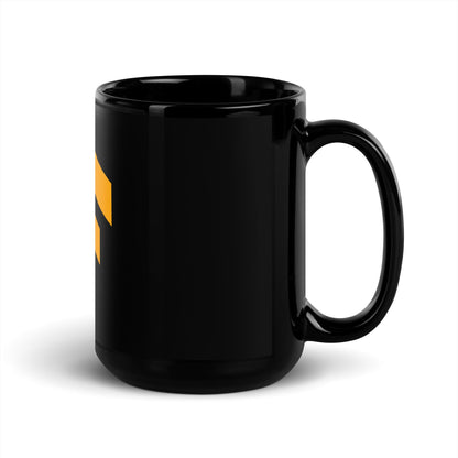 Image of the TensorFlow 2 Icon Black Glossy Mug.