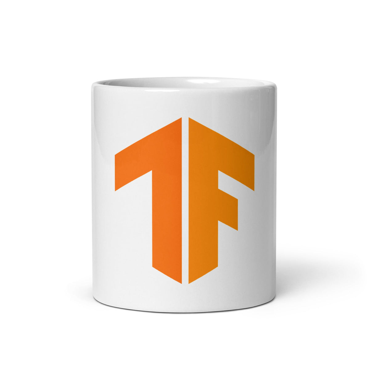 Image of the TensorFlow 2 Icon on White Glossy Mug 11 oz.