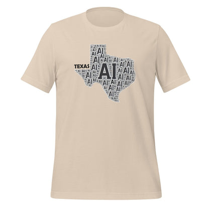 Product mockup photo of the Texas AI T Shirt (unisex) Soft Cream / M.