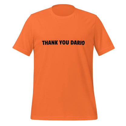 Image of the THANK YOU DARIO T-Shirt (unisex) Orange / M.